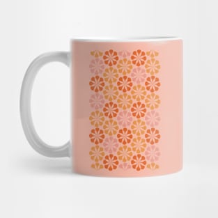 Mod flower pattern (pink and orange) Mug